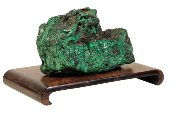 MALACHITE SCHOLARS ROCK, QING DYNASTY