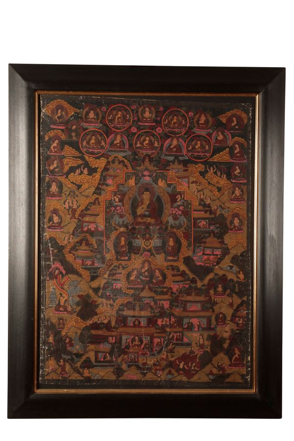 TWO FRAMED THANGKAS, TIBET, 19TH CENTURY