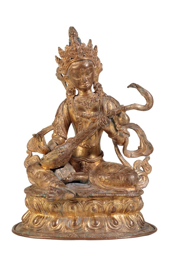 GILT-BRONZE FIGURE OF TARA, 17TH / 18TH CENTURY