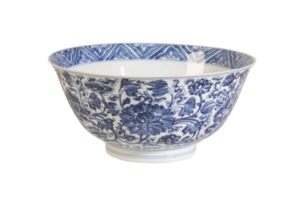 BLUE AND WHITE BOWL, KANGXI SIX CHARACTER MARK AND OF THE PERIOD