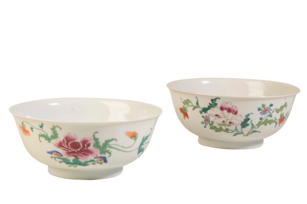 TWO FINE FAMILLE ROSE BOWL, YONGZHENG PERIOD