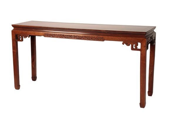 EXCEPTIONALLY FINE HUANGHUALI ALTER TABLE, QING DYNASTY, 18TH CENTURY