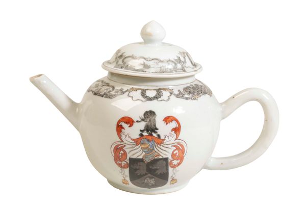 CHINESE EXPORT 'ARMORIAL' TEAPOT, QIANLONG PERIOD