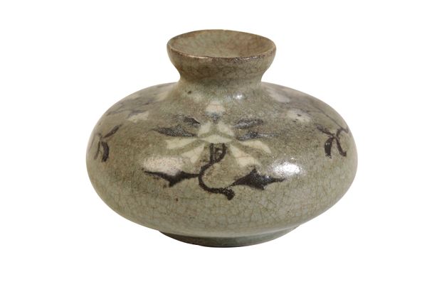 SMALL KOREAN CELADON-GLAZED OIL JAR, GORYEO PERIOD