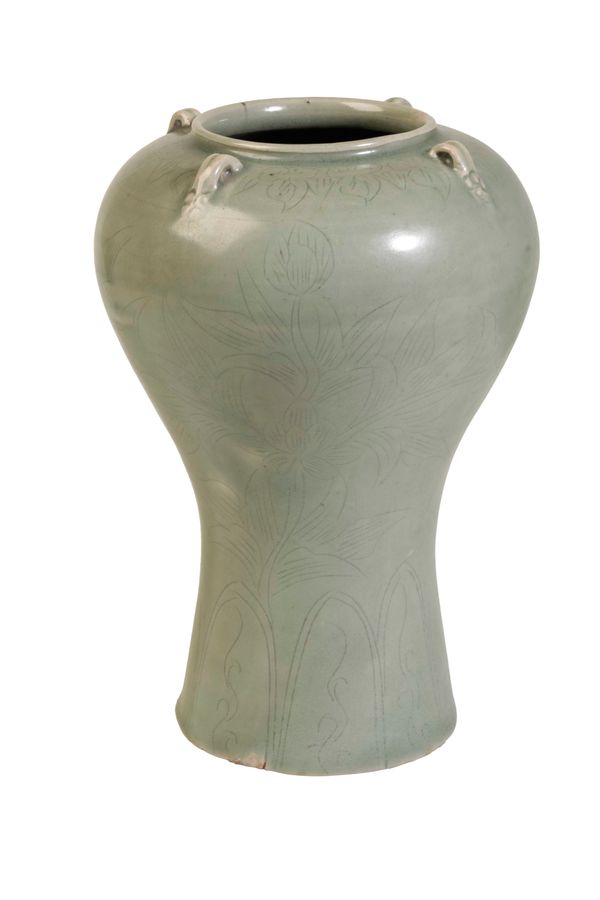 KOREAN CELADON-GLAZED MEIPING, KORYO PERIOD, 12TH CENTURY