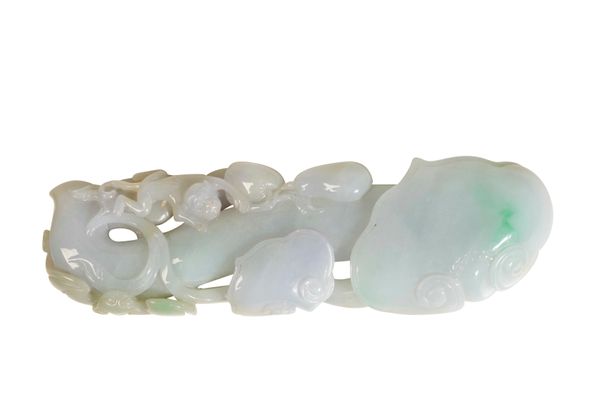 FINE CARVED JADEITE RUYI SCEPTRE, 20TH CENTURY