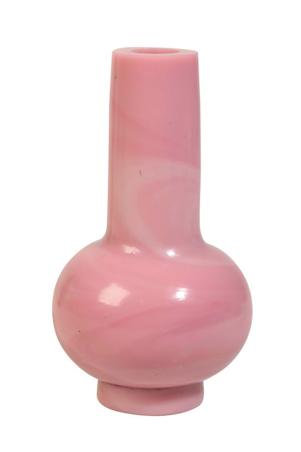 PINK-GLASS BOTTLE VASE, QING DYNASTY