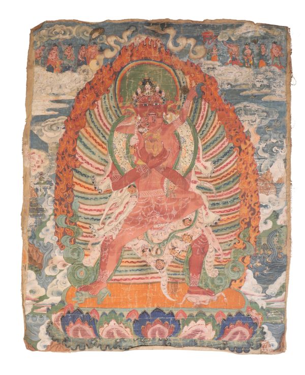 TIBETAN THANGKA, 19TH CENTURY