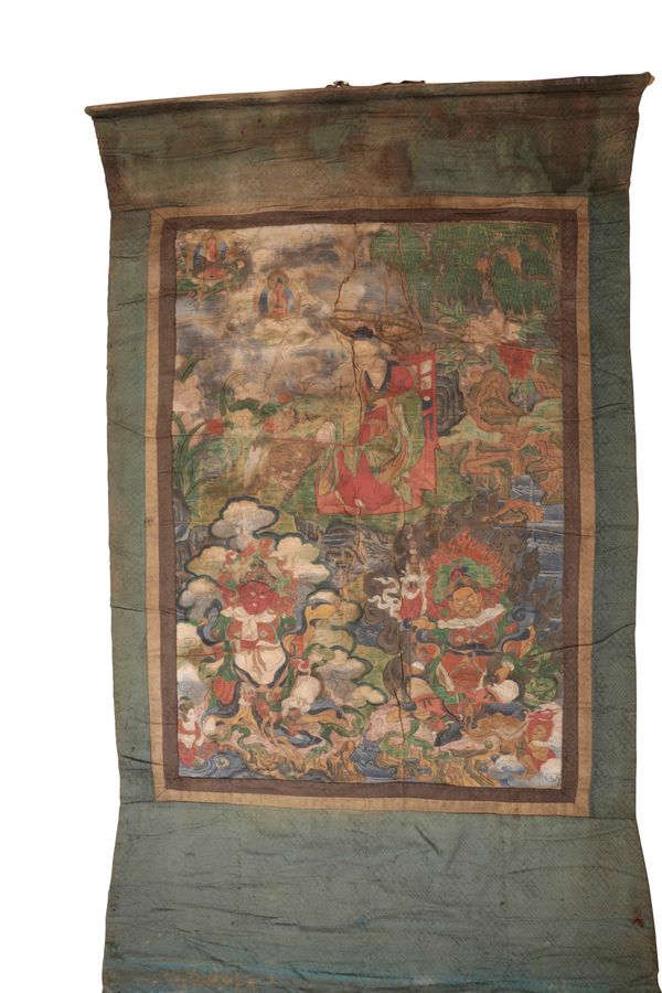 THANGKA OF DHARMATALA, QING DYNASTY