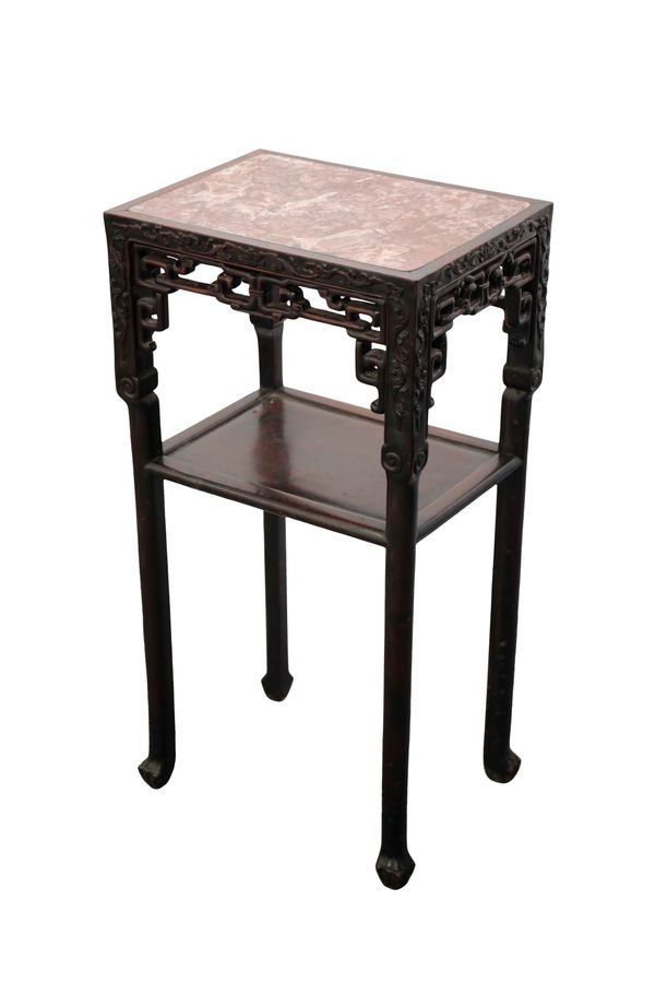 CARVED HARDWOOD STAND, QING DYNASTY, 19TH CENTURY