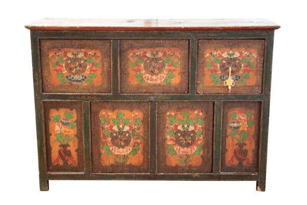 PAINTED LOW CABINET, TIBET, 19TH CENTURY