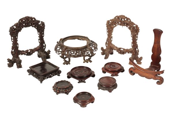 SIX ASSORTED HARDWOOD STANDS, QING DYNASTY