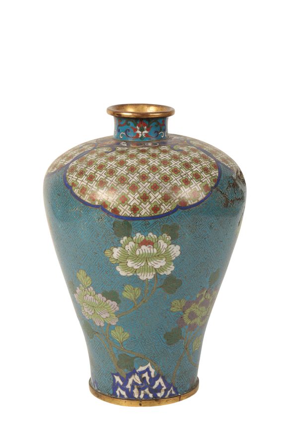 LARGE CLOISONNE MEIPING VASE, QING DYNASTY, 19TH CENTURY