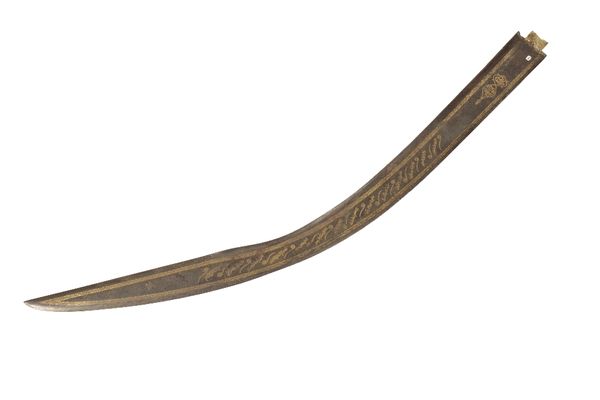 AN INDIAN TULWAR CURVED SWORD BLADE