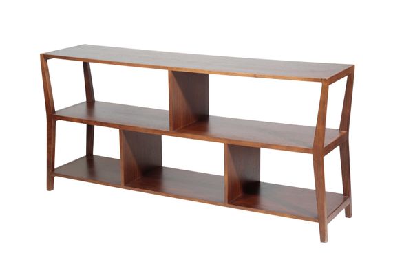 A MODERNIST LOW OPEN BOOKCASE