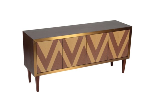 AN ART DECO STYLE SMALL SIDEBOARD
