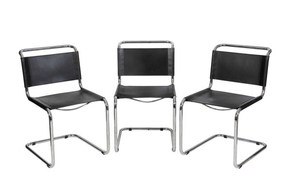 * AFTER MART STAM (1899-1986): A SET OF FOUR CANTILEVER CHAIRS