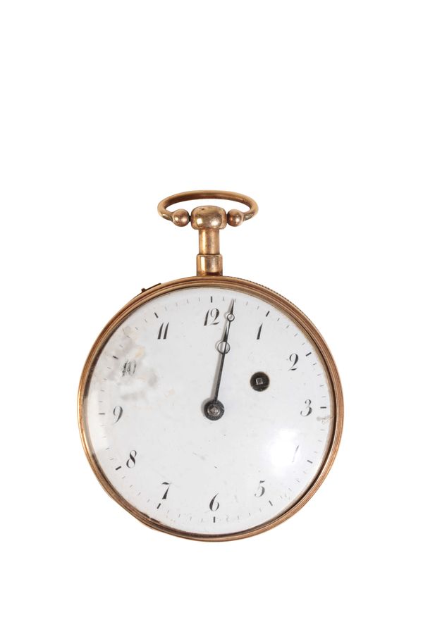 GENTLEMAN'S GOLD PLATED OPEN FACE POCKET WATCH