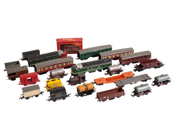 COLLECTION OF TRIANG TRUCKS AND COACHES