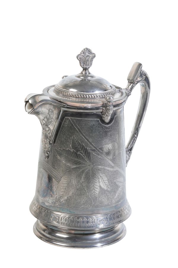 AN AMERICA SILVER PLATED WATER PITCHER BY REED & BARTON,