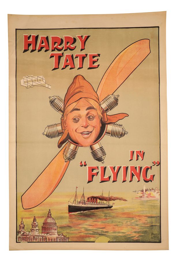 HARRY TATE REVUE POSTERS “MOTORING” & “FLYING” c1909