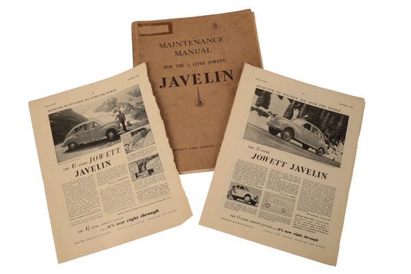 JOWETT JAVELIN WORKSHOP MANUAL c1950 – For the 1½-litre Car