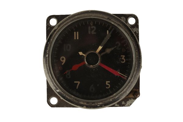 WWII RAF INSTRUMENT-BOARD TIME-CLOCK c1939-45