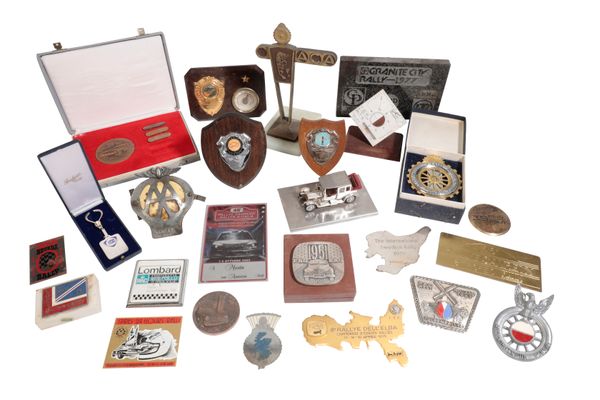 COLLECTION OF RACE AND CLUB MOTORING BADGES
