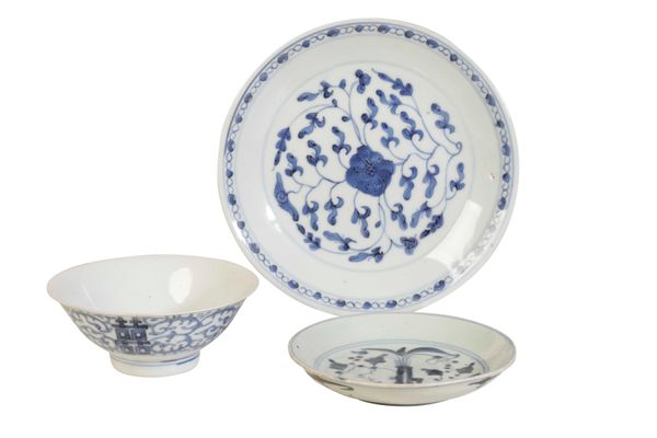 BLUE AND WHITE BOWL, QING DYNASTY