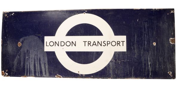 LONDON TRANSPORT VINTAGE ENAMEL SIGN