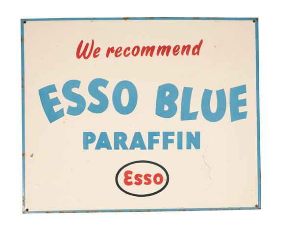 ESSO BLUE PARAFFIN DOUBLE SIDED ENAMEL SIGN