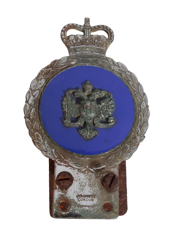 QUEENS DRAGOON GUARDS OFFICERS CAR BADGE