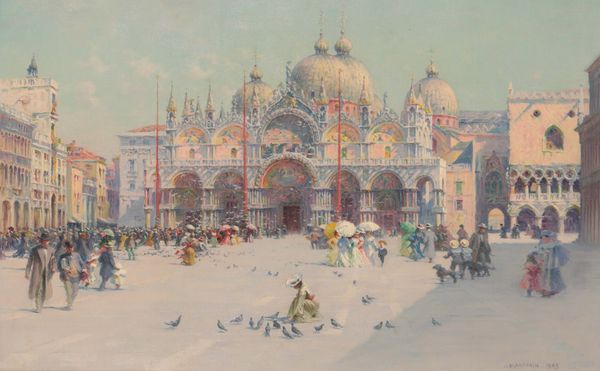 JULES BLANCPAIN  (1860-1914) St. Mark's Square, Venice