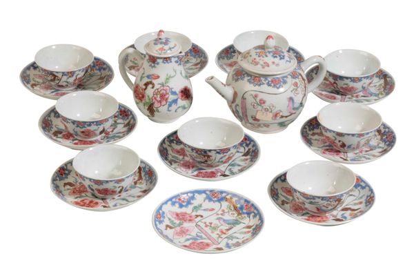 CHINESE EXPORT FAMILLE ROSE TEA SERVICE, QIANLONG PERIOD