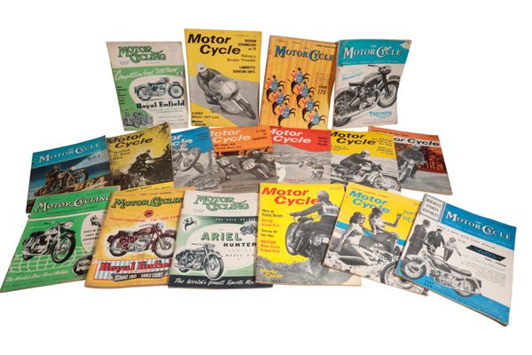 LARGE COLLECTION OF VINTAGE MOTORCYCLE MAGAZINES