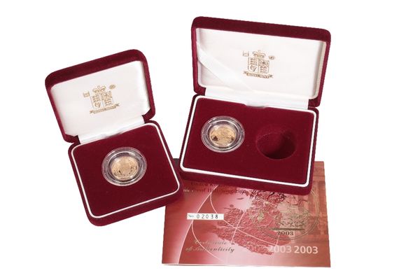 An Elizabeth II 2002 gold half sovereign