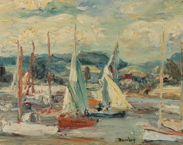 * RONALD OSSORY DUNLOP (1894-1973) 'Red and White Sails'