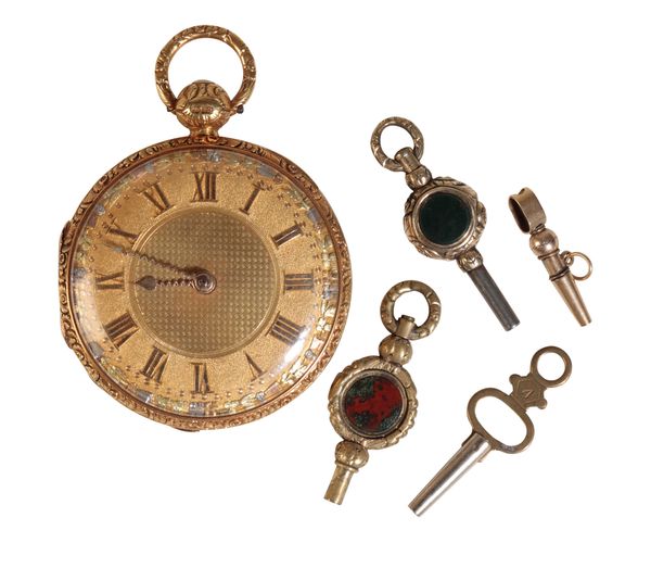 GENTLEMAN'S 18 CT GOLD OPEN FACE POCKET WATCH