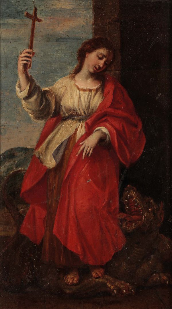 BOLOGNA SCHOOL, 17TH CENTURY St Margaret of Antioch and the dragon