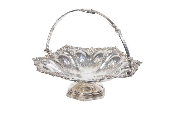 AN EARLY VICTORIAN SILVER BASKET BY HENRY WILKINSON & CO.,