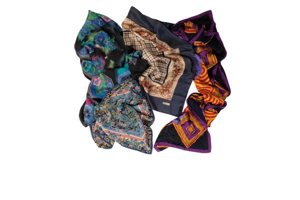 A SILK SCARF BY LANVIN OF PARIS,