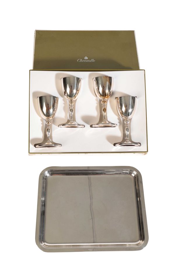 CHRISTOFLE: A SMALL QUANTITY OF SILVER PLATED ITEMS