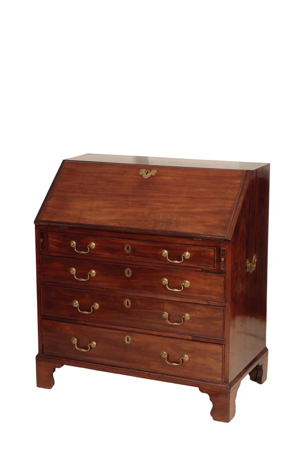 A GEORGE III MAHOGANY BUREAU,