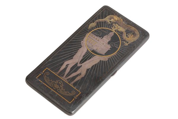 JAPANESE MIXED METAL CIGARETTE CASE, KOMAI, KYOTO, MEIJI PERIOD