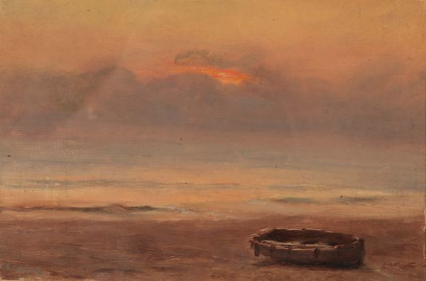 THOMAS BOWMAN GARVIE (1859-1944) Boat at low tide