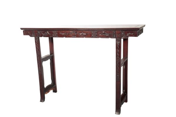 CARVED HARDWOOD ALTAR TABLE, QING DYNASTY, 19TH CENTURY