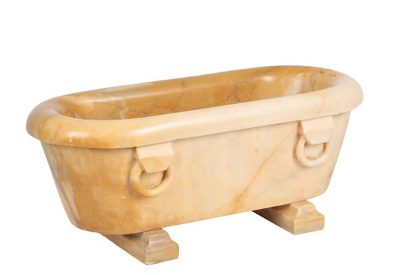 A SIENA MARBLE MODEL OF A ROMAN BATH IN GRAND TOUR STYLE,