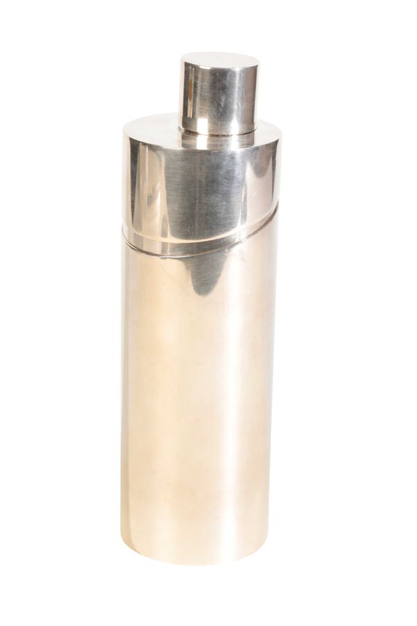 * LINO SABATTINI FOR CHRISTOFLE FLEURON: AN ART DECO SILVER PLATED "WINDSOR" COCKTAIL SHAKER