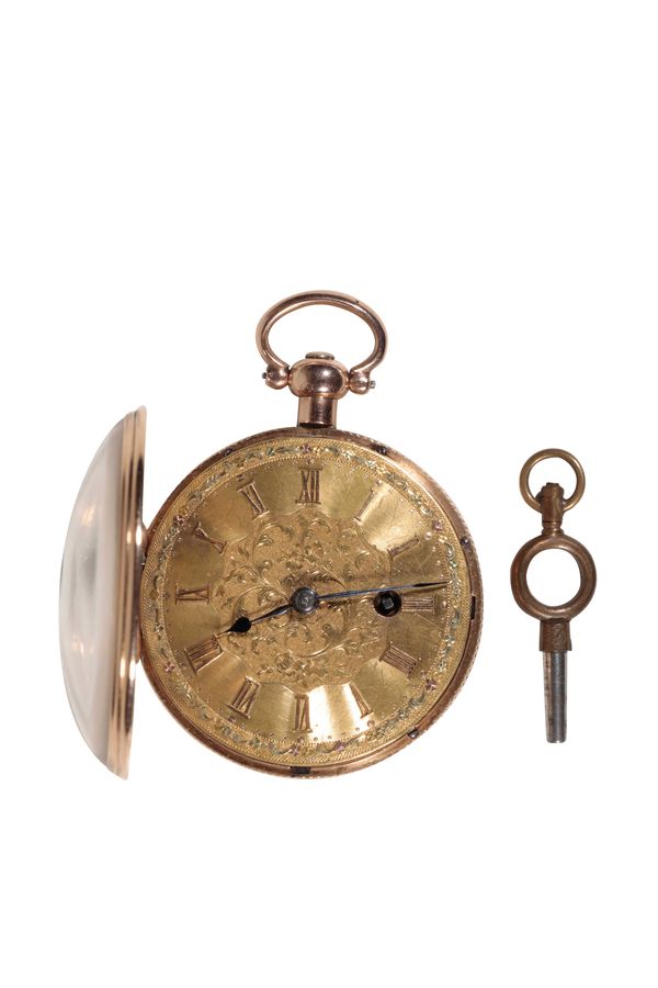 DUNCAN OF ST. JAMES'S STREET, LONDON: 18CT GOLD OPEN FACE POCKET WATCH