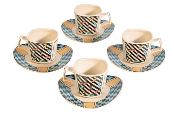 ROSENTHAL: A SET OF FOUR STUDIO-LINE ESPRESSO CUPS AND SAUCERS